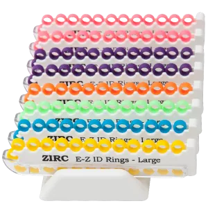 ZIRC EZ – ID Silikonové krúžky L so stojanom bal / 200ks - VIBRANT