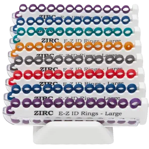 ZIRC EZ – ID Silikonové krúžky L so stojanom bal / 200ks - JEWEL