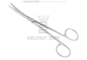 SCISSORS, SURGICAL TISSUE, BLUNT, CURVED, 14,5 CM