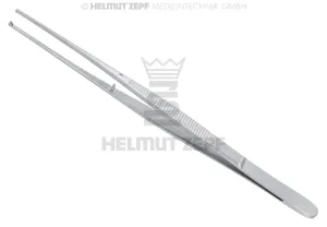 PLIERS SURGICAL, TISSUE FORCEPS, SEMKEN,1 X 2 TEETH, STRAIGHT, 6"
