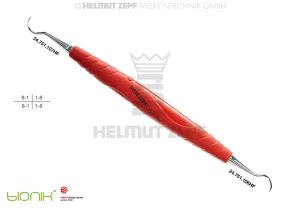 SICKLE SCALER PERIODONTIC, FIG. 6/7 LIGHTRED-MAGENTA