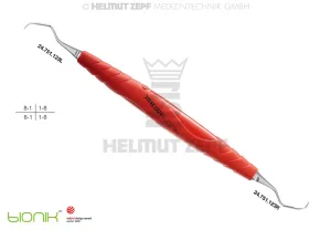 UNIV. CURETTE PERIODONT., ZEPF-BIONIK, FIG. M23  LIGHTRED-MAGENTA