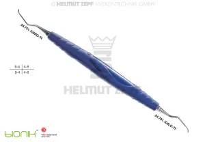 UNIV. CURETTE PERIODONT., ZEPF-BIONIK COLUMBIA UNIVERSITY FIG.4R/4L, BLUE