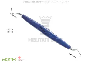 SPECIAL CURETTE PERIODONT., ZEPF-BIONIK, GRACEY 17-18, COBALT BLUE