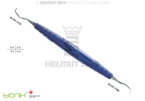 UNIV. CURETTE PERIODONT., ZEPF-BIONIK, FIG. M 23, COBALT BLUE,