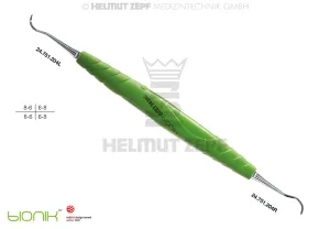 SICKLE SCALER PERIODONTIC, ZEPF-BIONIK, 204S, YELLOW-GREEN