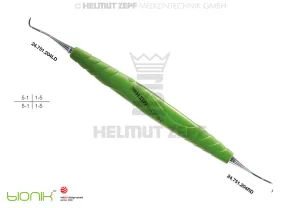 SICKLE SCALER PERIODONTIC, ZEPF-BIONIK, 204SD, YELLOW-GREEN