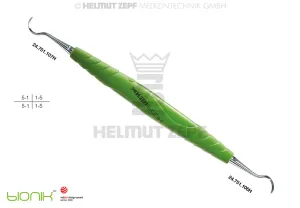 SICKLE SCALER PERIODONTIC, ZEPF-BIONIK, HYGIENIST FIG.6/7, YELLOW-GREEN