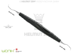 UNIV. CURETTE PERIODONT., ZEPF-BIONIK, LANGER FIG.1/2, BLACK